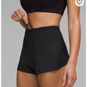 Lululemon high rise speed up shorts
